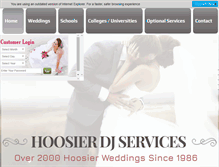 Tablet Screenshot of hoosierdj.com